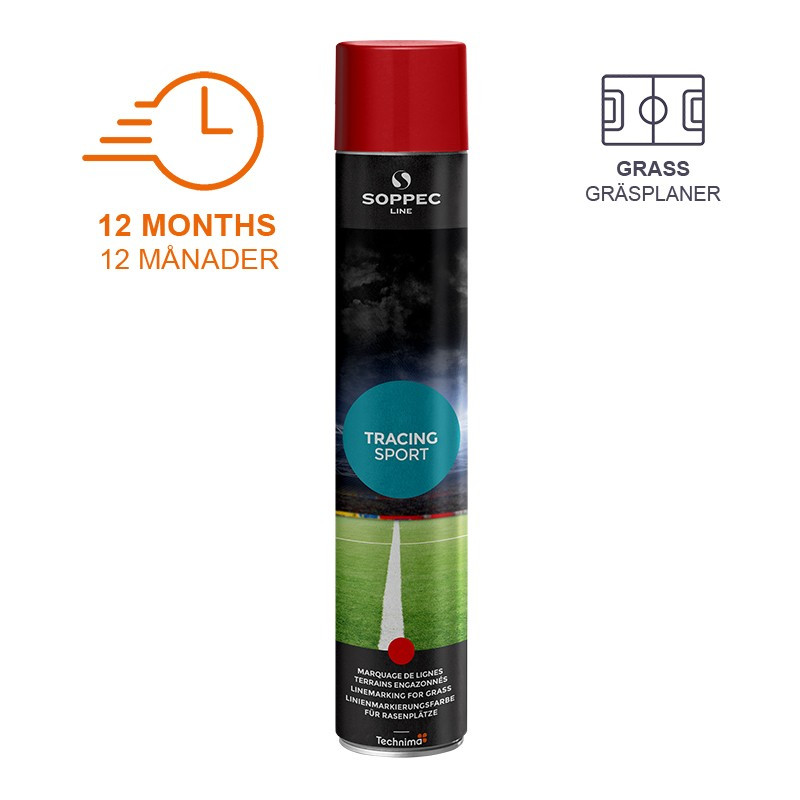 Linjemarkering spray Gräs, 750 ml, Röd, 6-pack