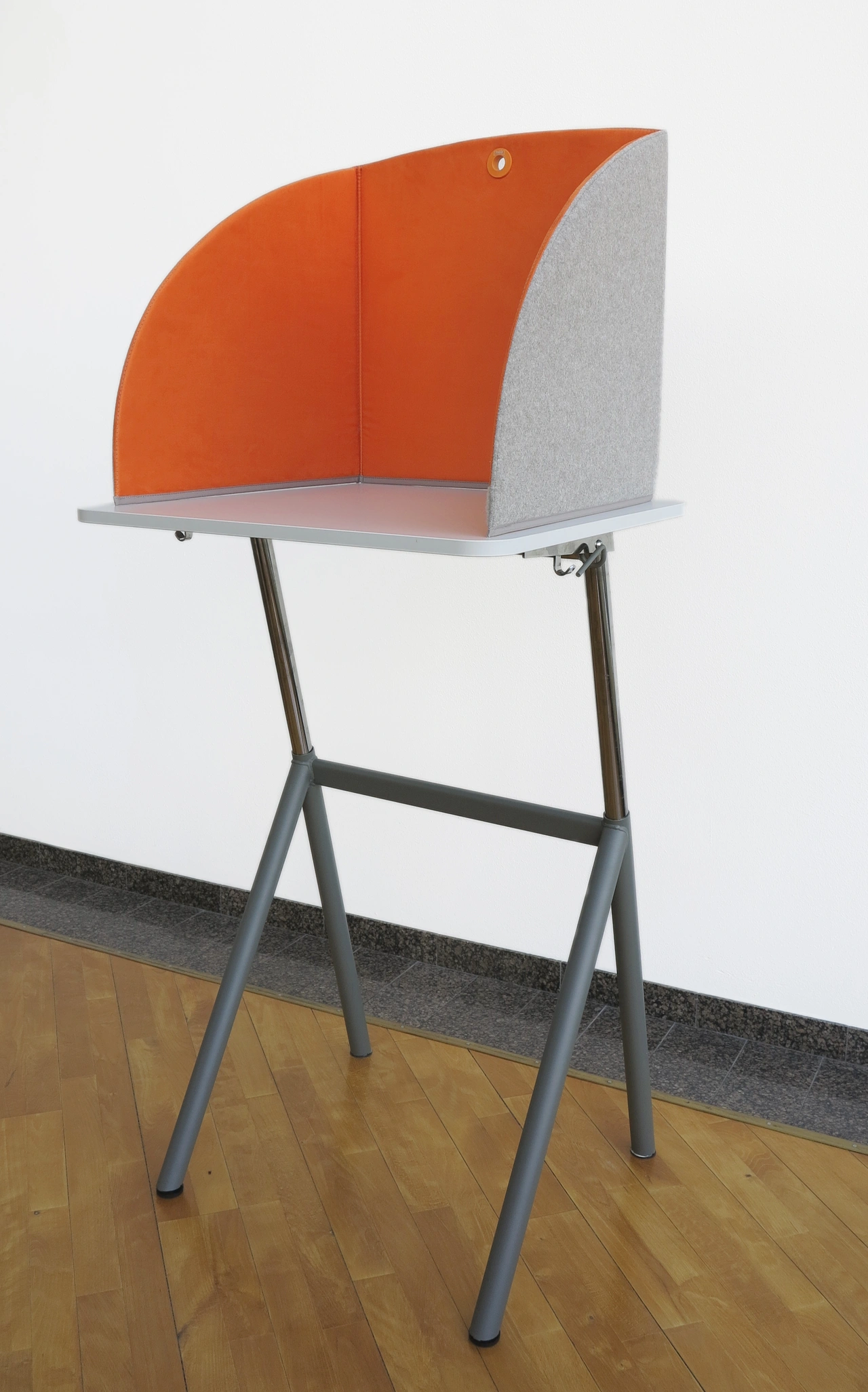 Portabel skärmvägg Grå/Orange
