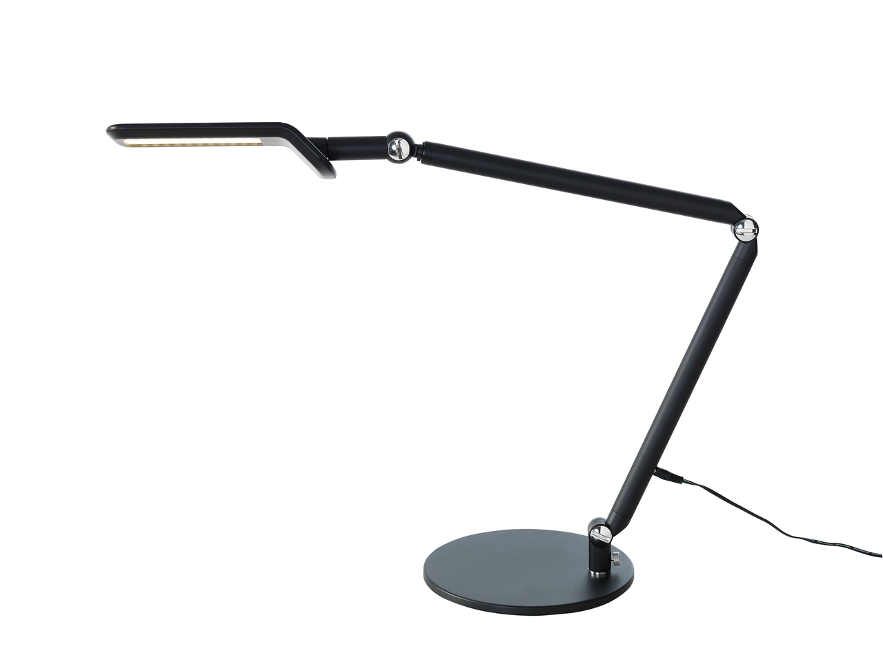Skrivbordslampa, Ställbar, Svart