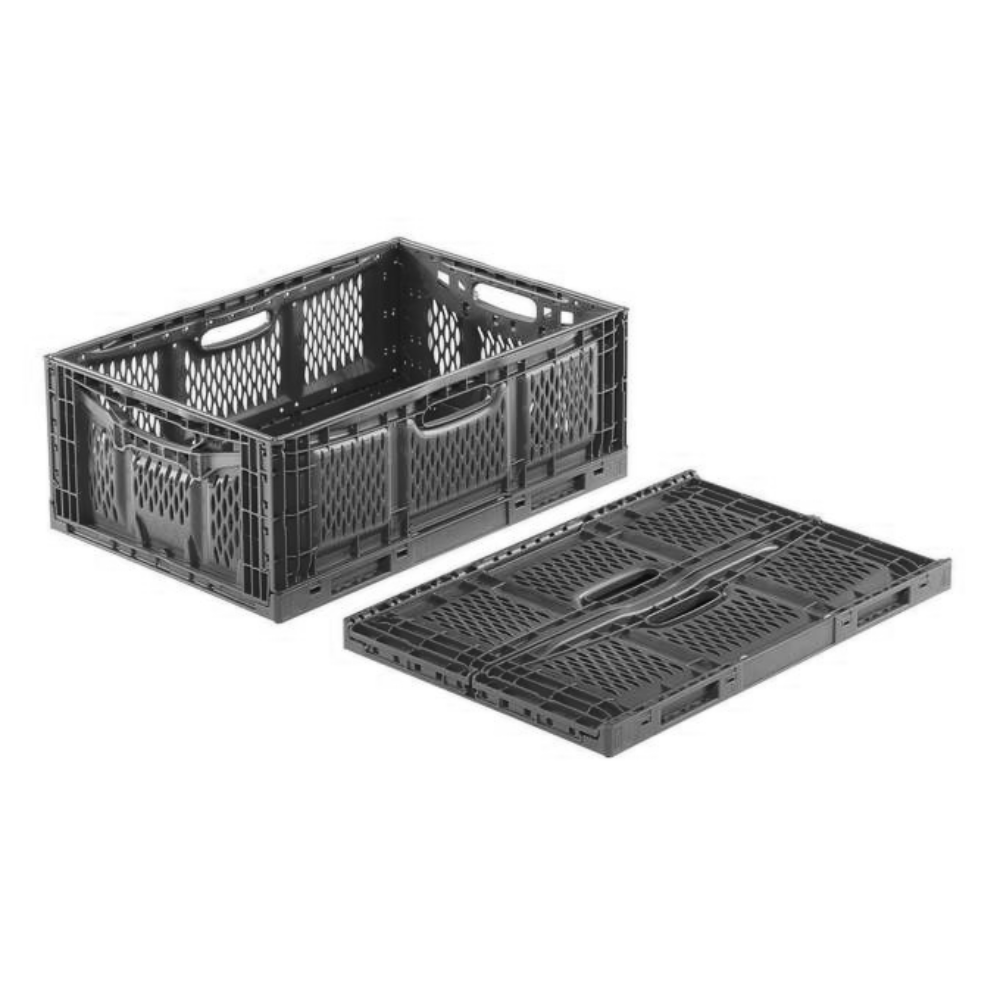 Plastback SmartBox 600x400x230 mm Hopfällbar 46L, Grå