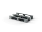 Extra tålig Plastpall 1200 x 800 mm Tät Ljusgrå