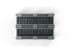 Extra tålig Plastpall 1200 x 800 mm Tät Ljusgrå