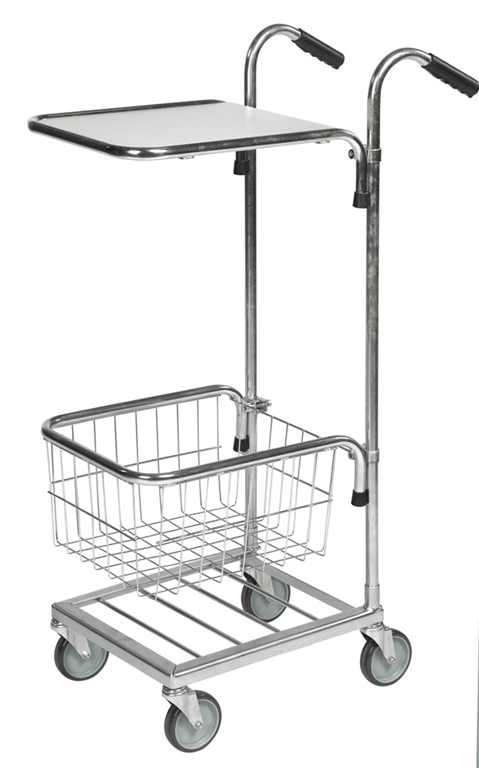 Minivagn med en hylla och korg