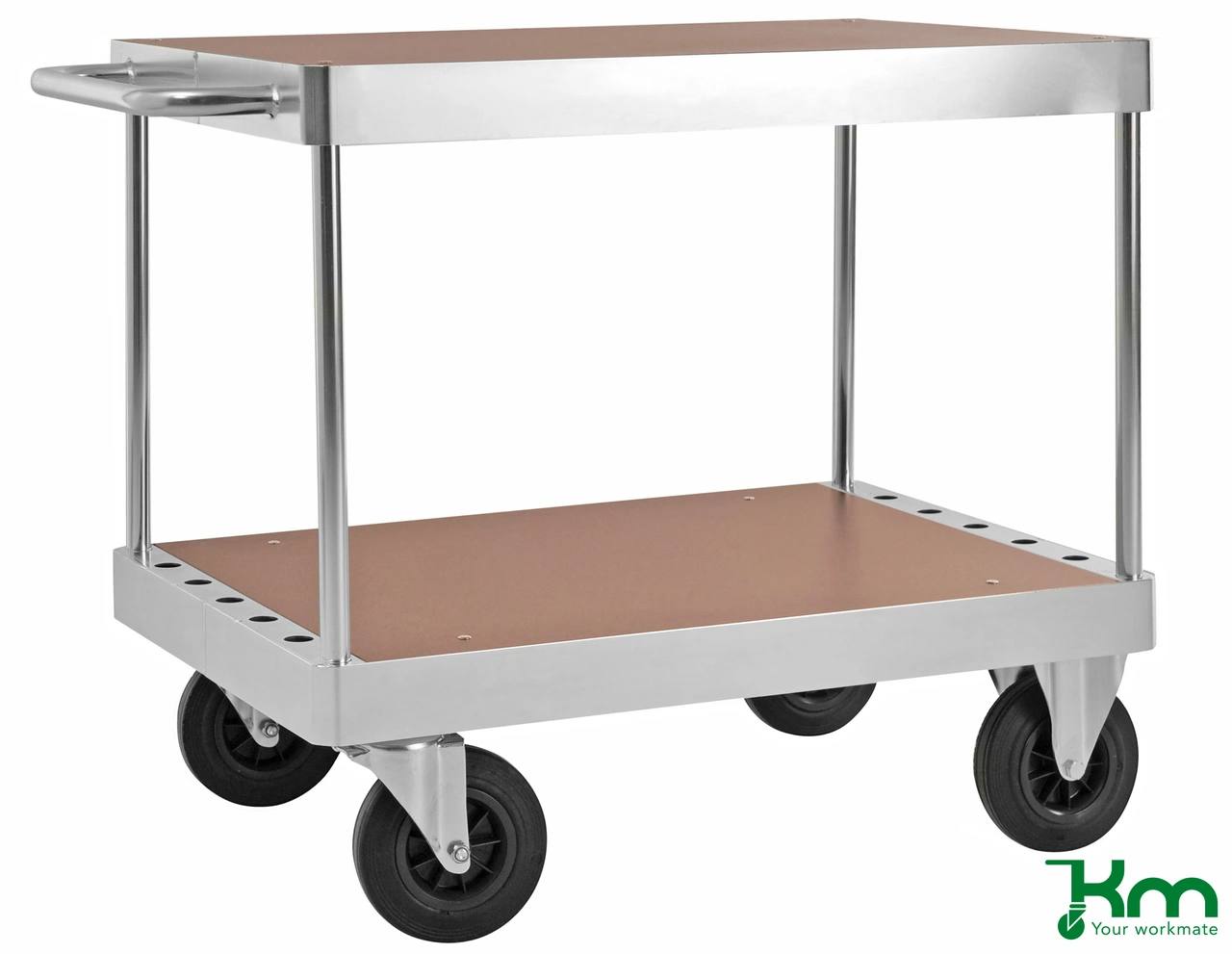 Bordsvagn, 1335x800 mm, elförzinkad, broms