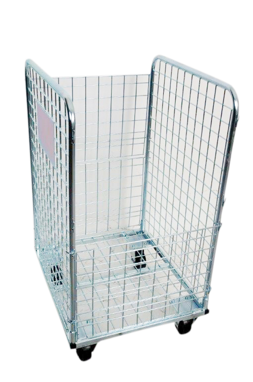 Vagn för wellpapp med trådgaller