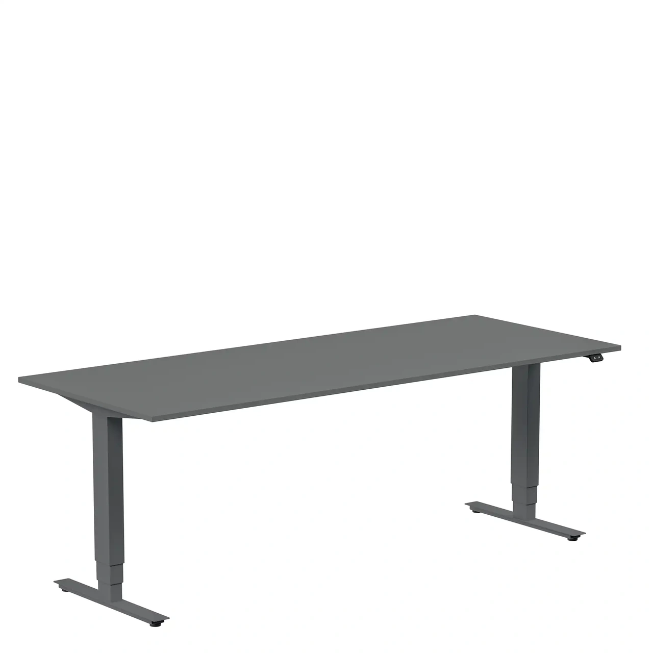 Höj och sänkbart skrivbord, 2000x800mm, mörkgrå/antracit