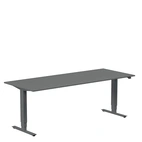 Höj och sänkbart skrivbord, 2000x800mm, mörkgrå/antracit