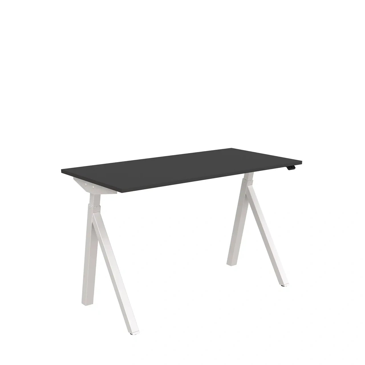 Höj och sänkbart skrivbord, El, 1200x600 mörkgrå/vit