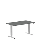 Höj och sänkbart skrivbord, 1400x800mm, mörkgrå/silver