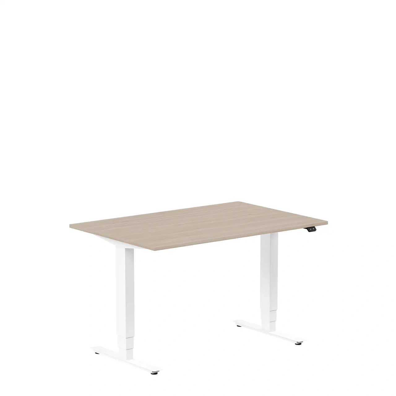 Höj och sänkbart skrivbord, 1200x800mm, vit ask/vit