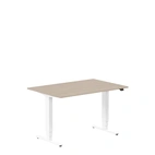 Höj och sänkbart skrivbord, 1200x800mm, vit ask/vit