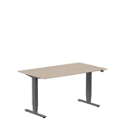 Höj och sänkbart skrivbord, 1400x800mm, vit ask/antracit