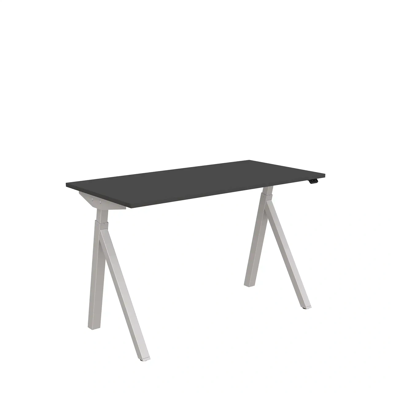 Höj och sänkbart skrivbord, El, 1200x600 mörkgrå/silver