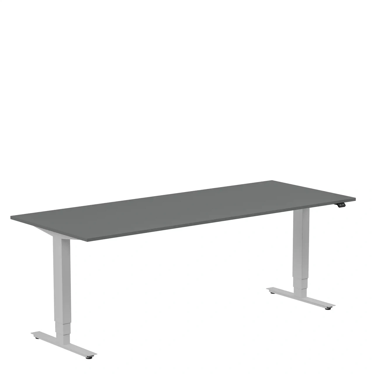 Höj och sänkbart skrivbord, 2000x800mm, mörkgrå/silver