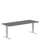 Höj och sänkbart skrivbord, 2000x800mm, mörkgrå/silver