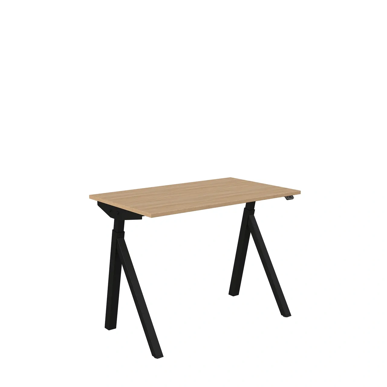 Höj och sänkbart skrivbord, El, 1000 x 600mm, ek/svart