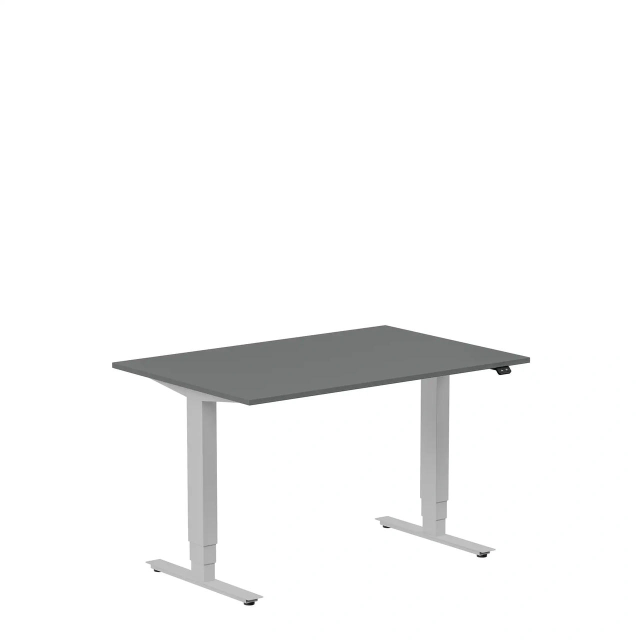Höj och sänkbart skrivbord, 1200x800mm, mörkgrå/silver