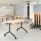 Fällbart bord, Tilt, 1400 x 600mm, björklaminat/svart