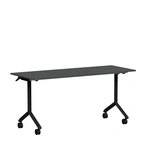 Fällbart bord, Tilt, 1600 x 600mm, mörkgrå laminat/svart