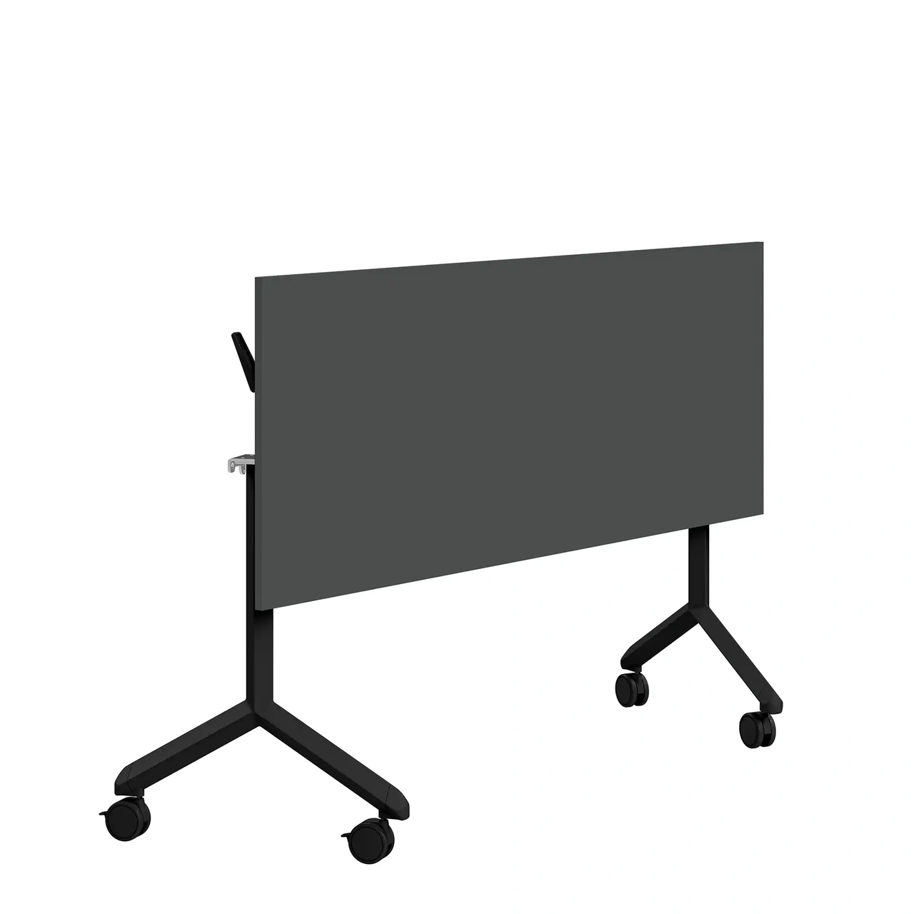 Fällbart bord, Tilt, 1600 x 600mm, mörkgrå laminat/svart