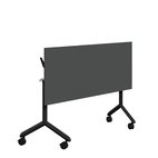 Fällbart bord, Tilt, 1600 x 600mm, mörkgrå laminat/svart