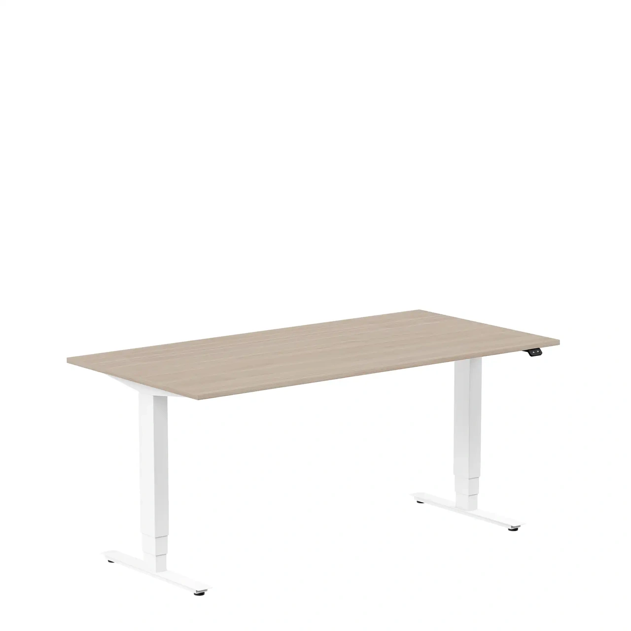 Höj och sänkbart skrivbord, 1600x800mm, vit ask/vit