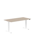 Höj och sänkbart skrivbord, 1600x800mm, vit ask/vit