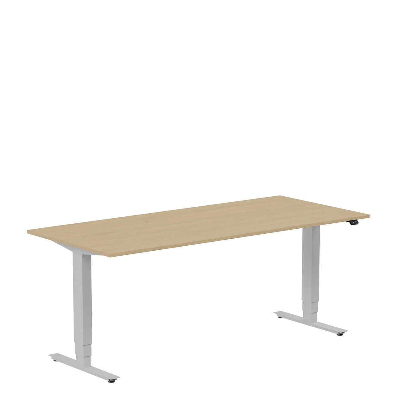 Höj och sänkbart skrivbord, 1800x800mm, ek/silver
