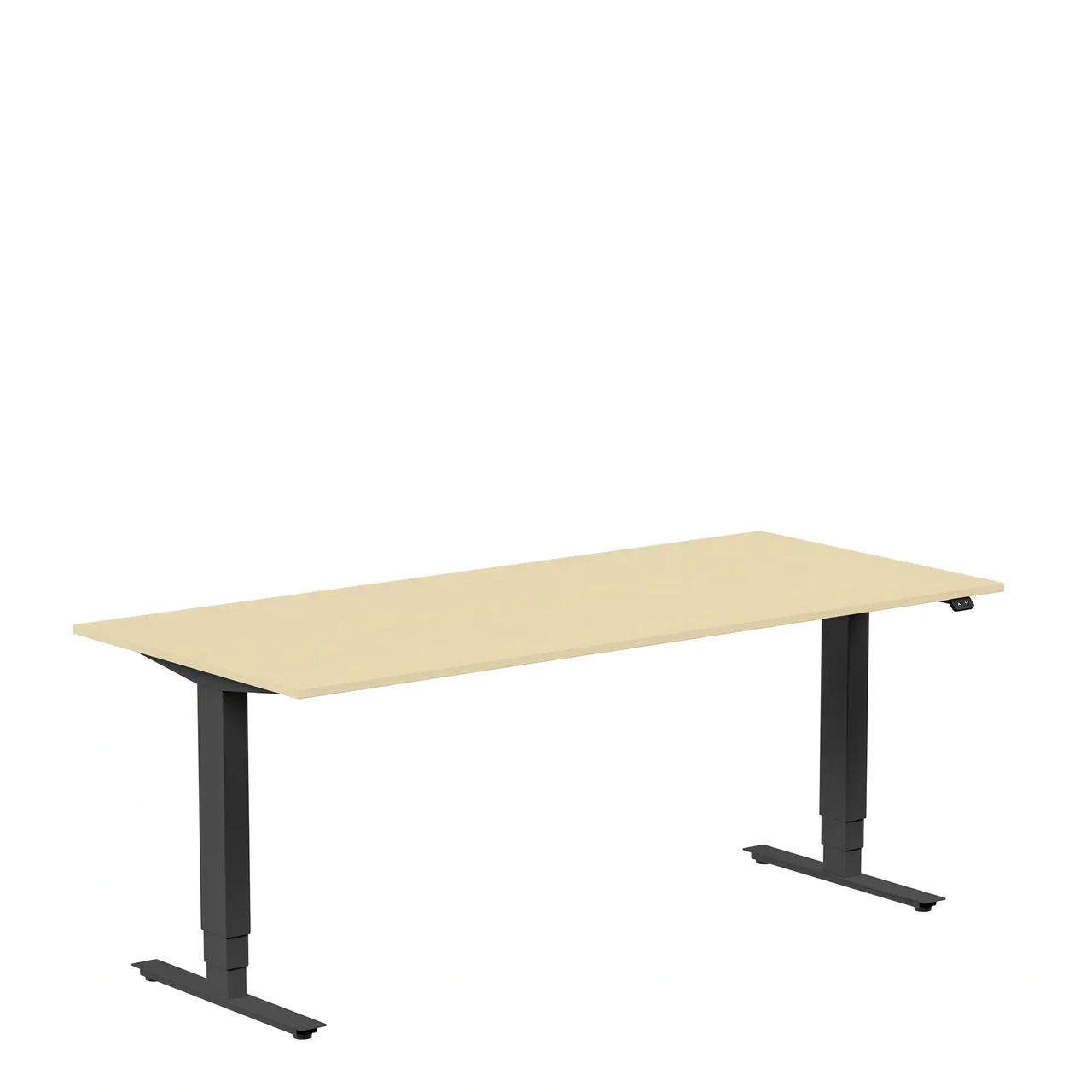 Höj och sänkbart skrivbord, 1800x800mm, björk/svart