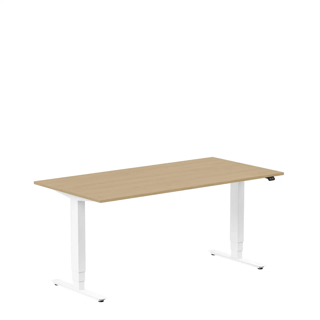 Höj och sänkbart skrivbord, 1600x800mm, ek/vit