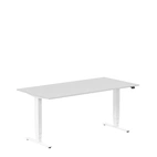Höj och sänkbart skrivbord, 1600x800mm, ljusgrå/vit