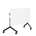 Fällbart bord, Tilt, 1600 x 800mm, vit laminat/svart
