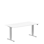 Höj och sänkbart skrivbord, 1600x800mm, vit/silver