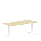 Höj och sänkbart skrivbord, 1800x800mm, björk/vit
