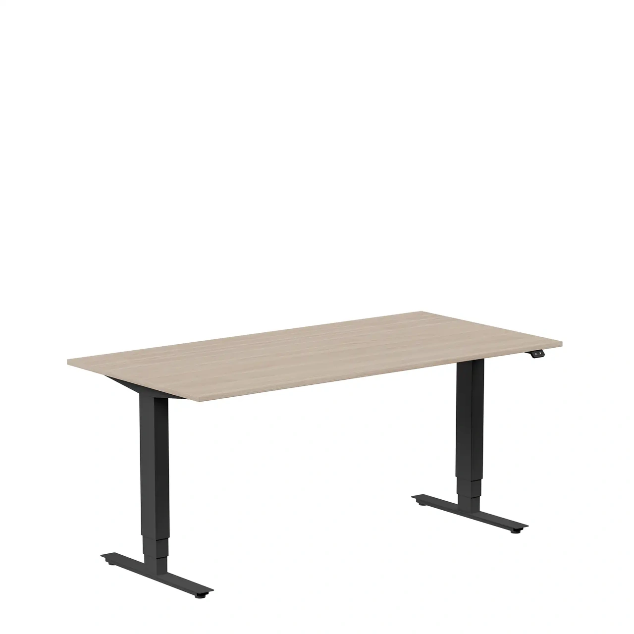 Höj och sänkbart skrivbord, 1600x800mm, vit ask/svart