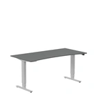 Höj och sänkbart skrivbord 1600x800mm uttag mörkgrå/silver