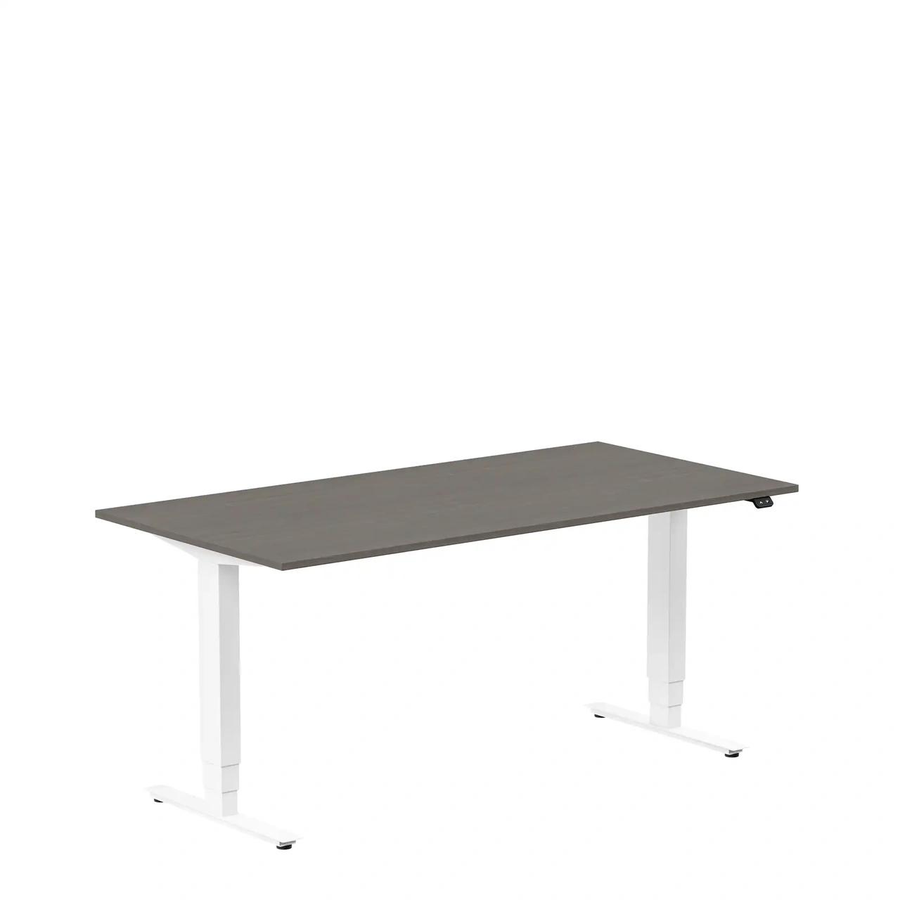 Höj och sänkbart skrivbord, 1600x800mm, mörk ask/vit