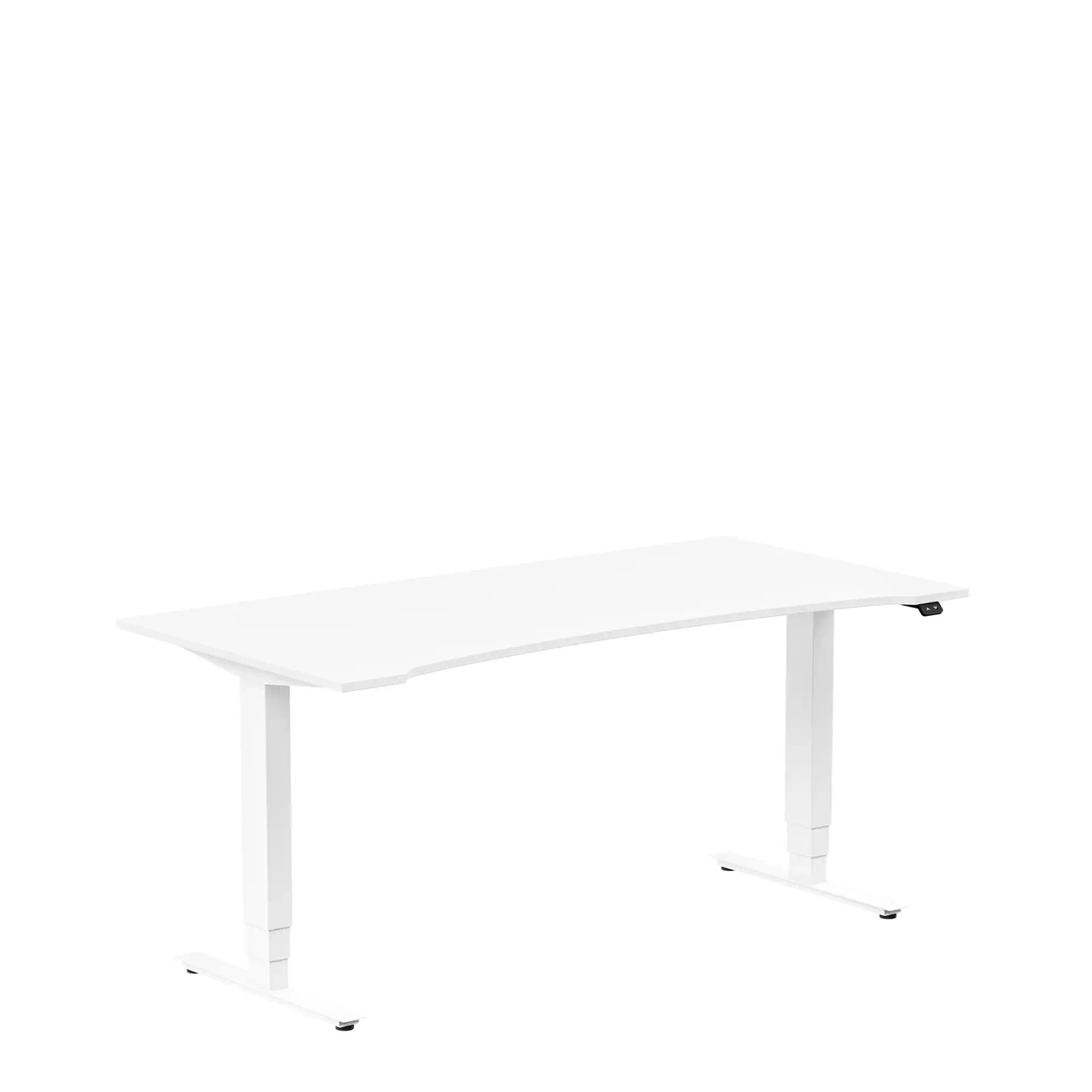 Höj och sänkbart skrivbord, 1600x800mm, uttag vit/vit