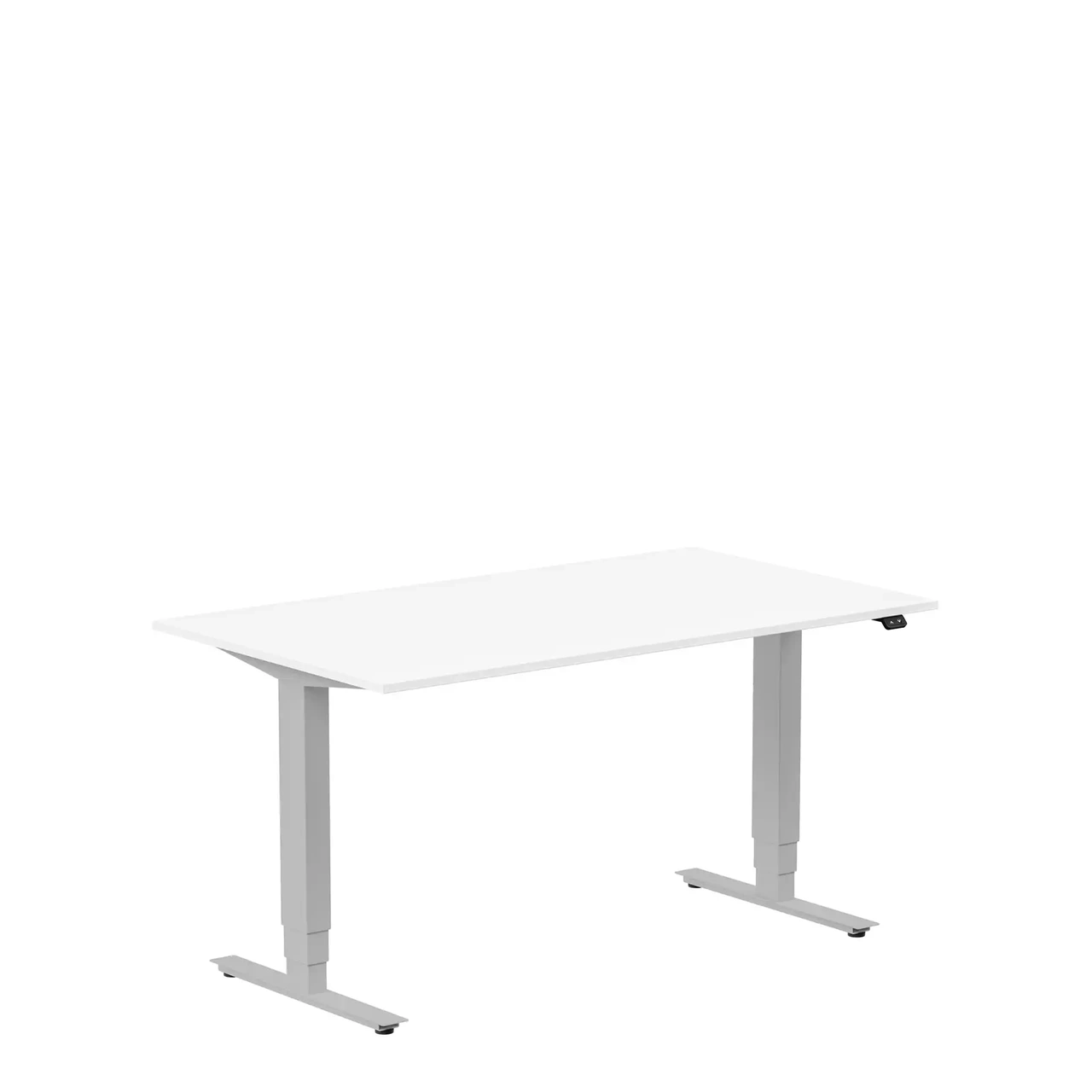 Höj och sänkbart skrivbord, 1400x800mm, vit/silver