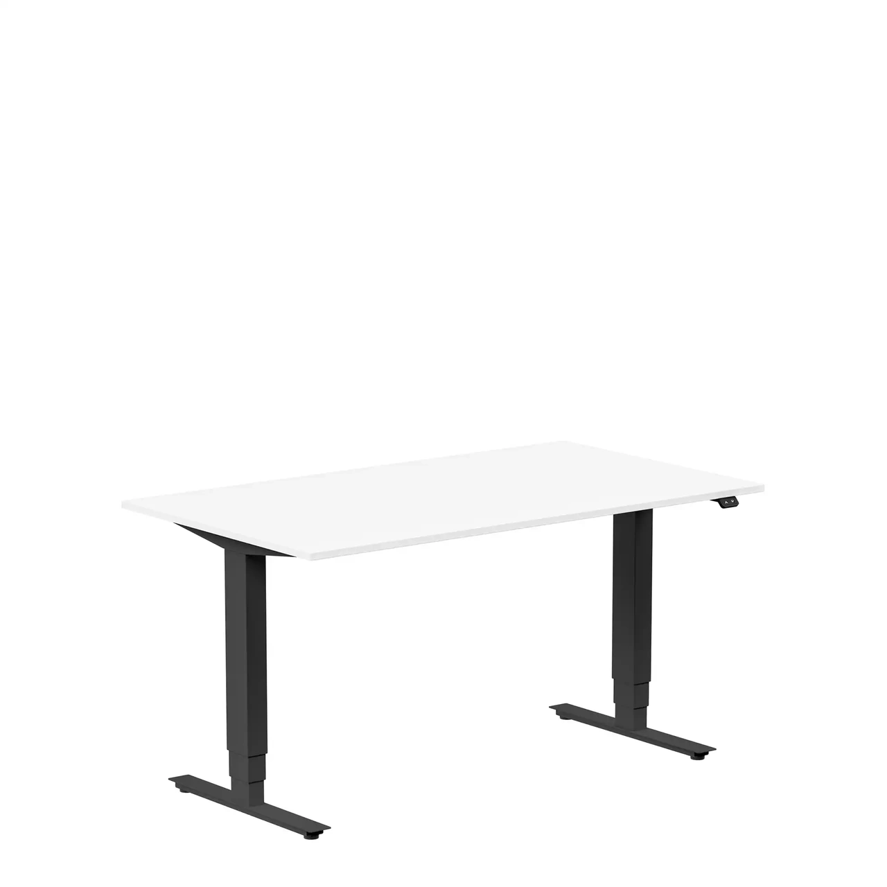 Höj och sänkbart skrivbord, 1400x800mm, vit/svart