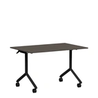 Fällbart bord Tilt, 1400x800mm, mörklaserad asklaminat/svart