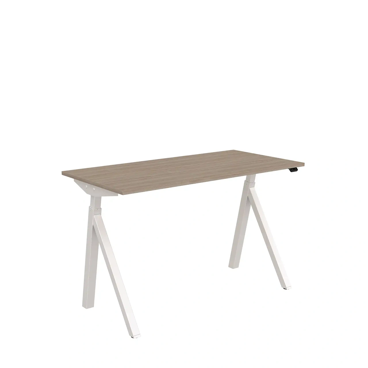 Höj och sänkbart skrivbord, El, 1200x600 vit ask/vit
