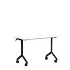 Fällbart bord, Tilt, 1200 x 600mm, vit laminat/svart