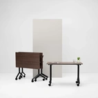 Fällbart bord, Tilt, 1200 x 600mm, björklaminat/svart