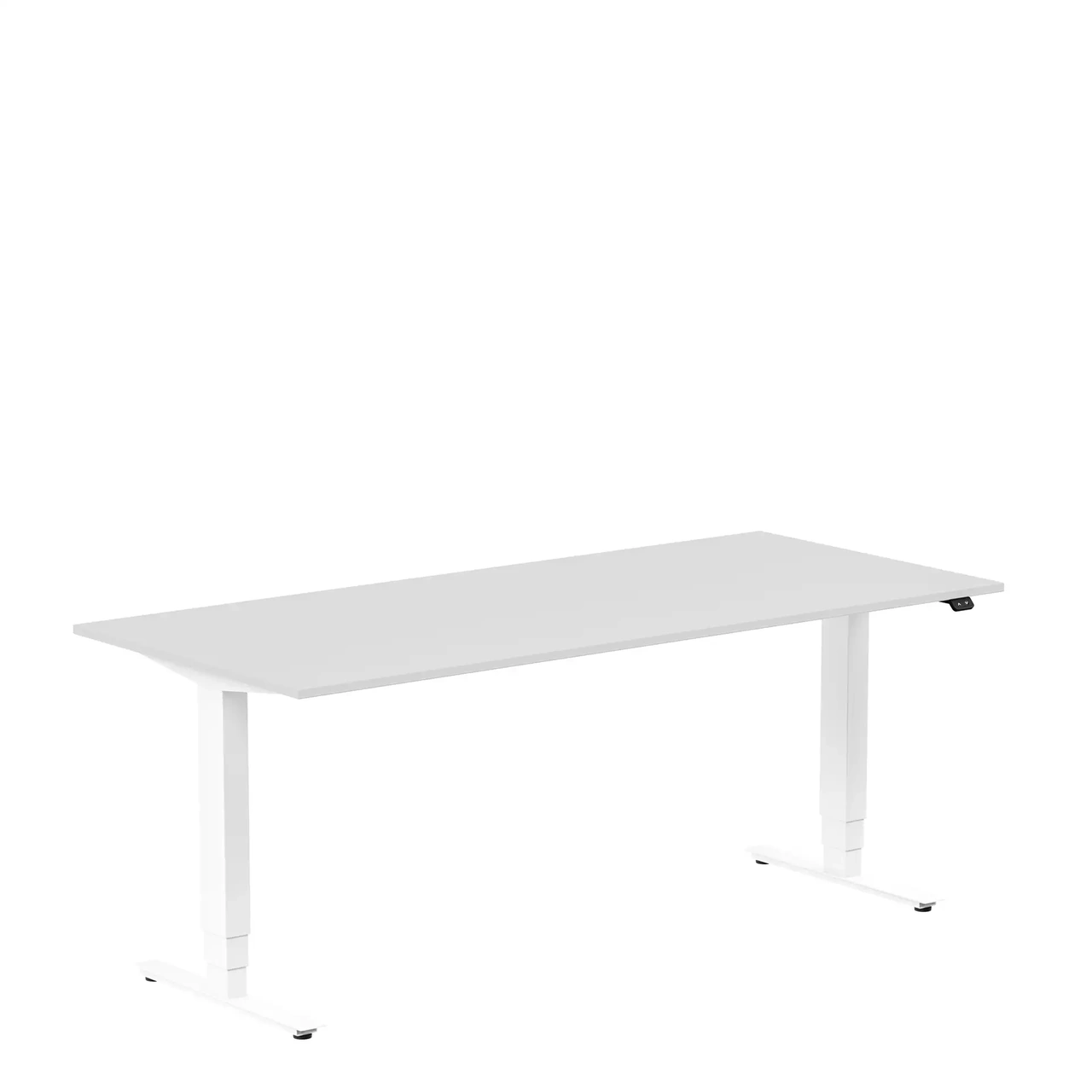 Höj och sänkbart skrivbord, 1800x800mm, ljusgrå/vit