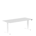 Höj och sänkbart skrivbord, 1800x800mm, ljusgrå/vit