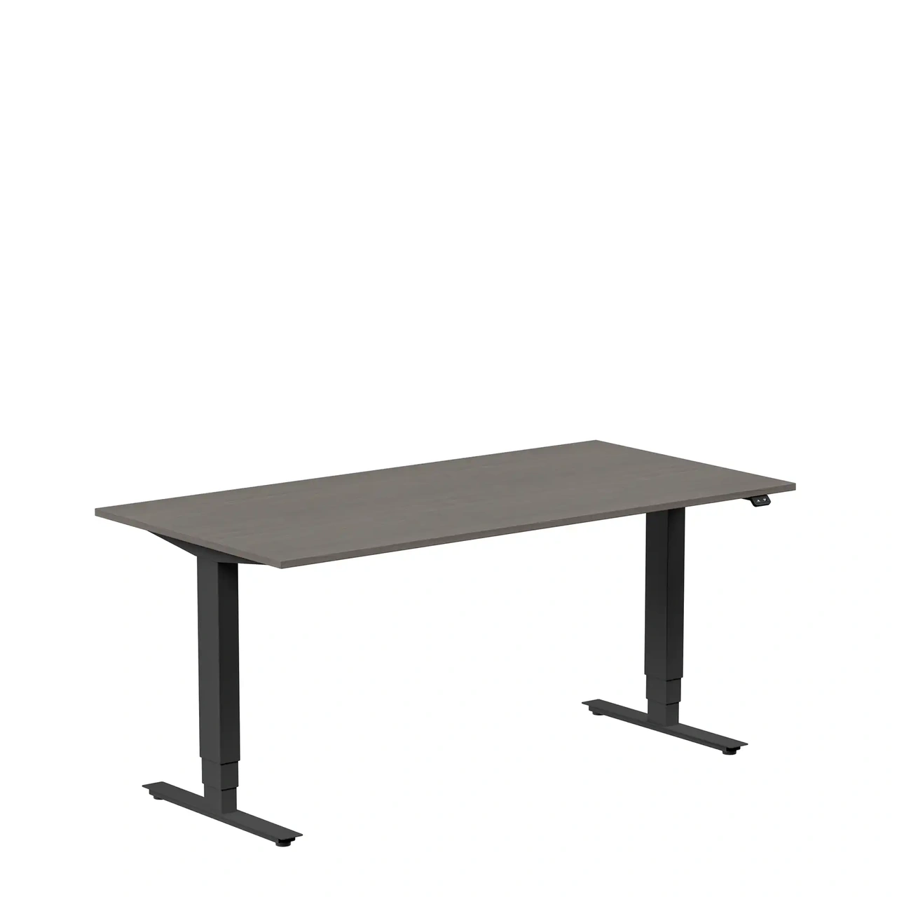 Höj och sänkbart skrivbord, 1600x800mm, mörk ask/svart