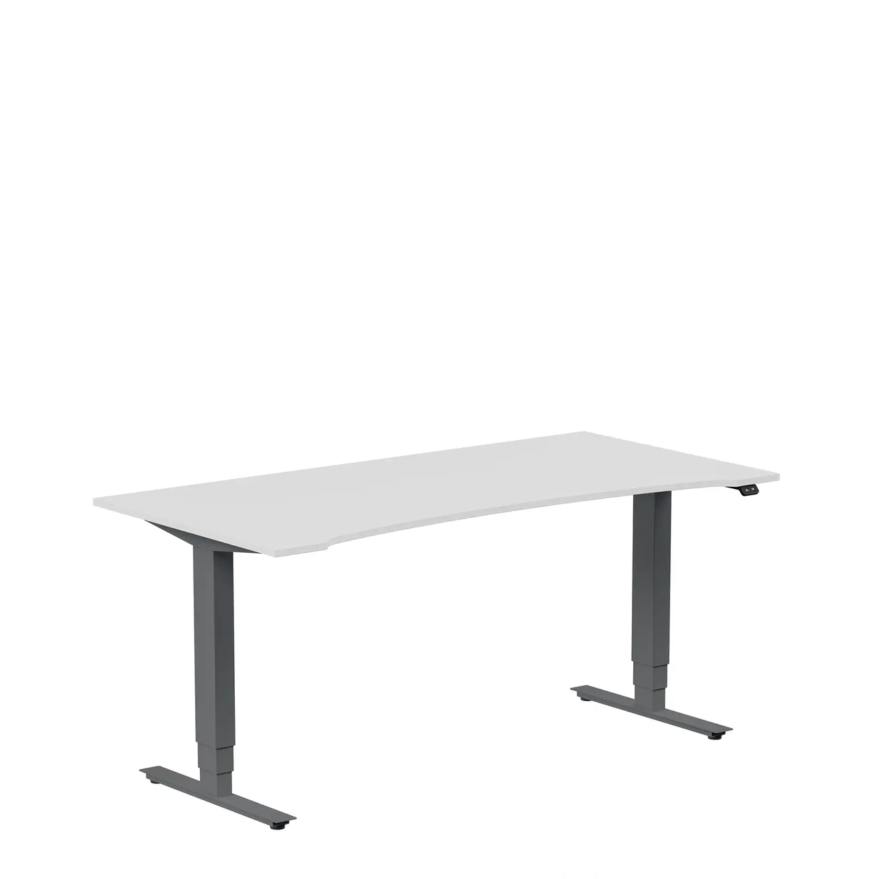 Höj och sänkbart skrivbord 1600x800mm uttag ljusgrå/antracit