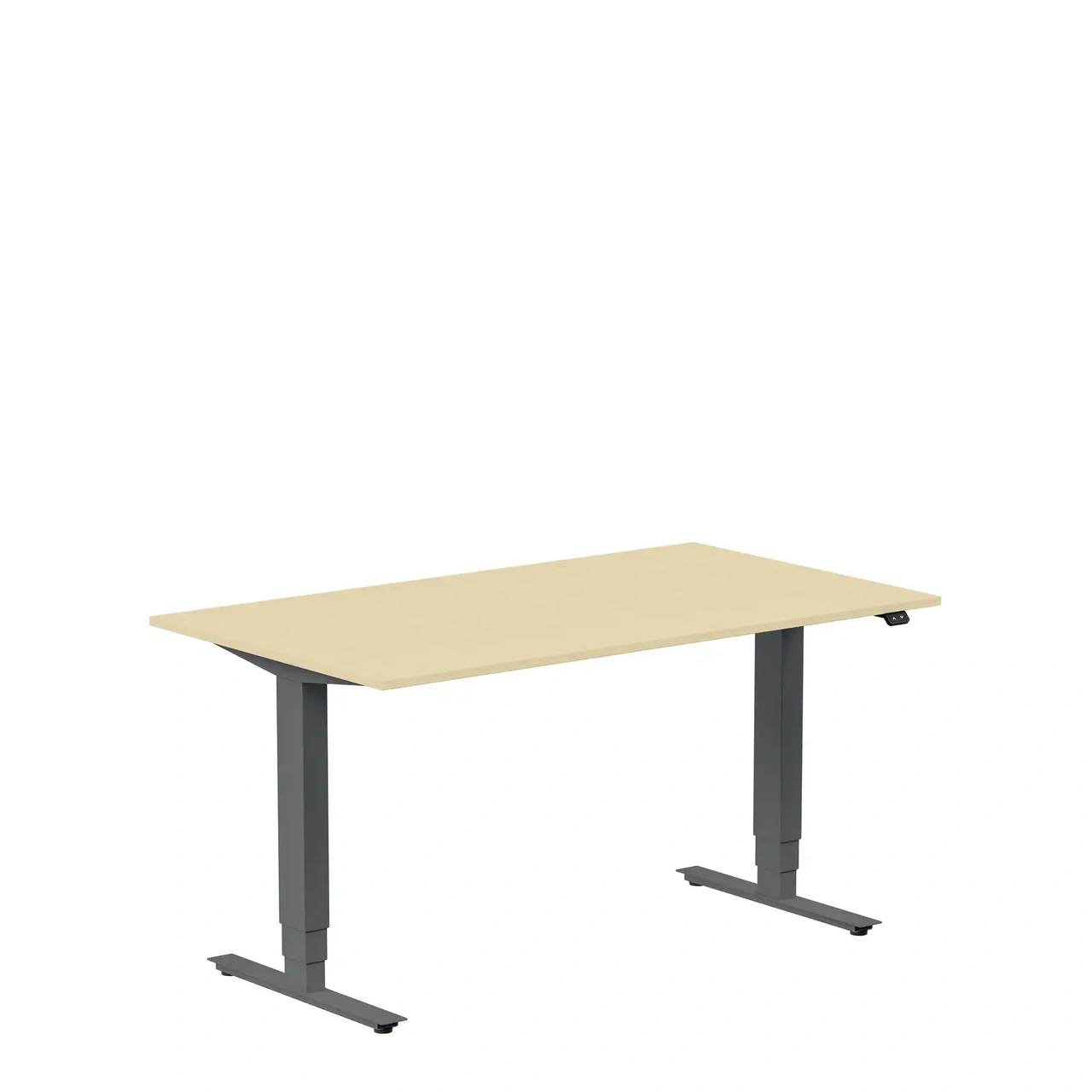 Höj och sänkbart skrivbord, 1400x800mm, björk/antracit