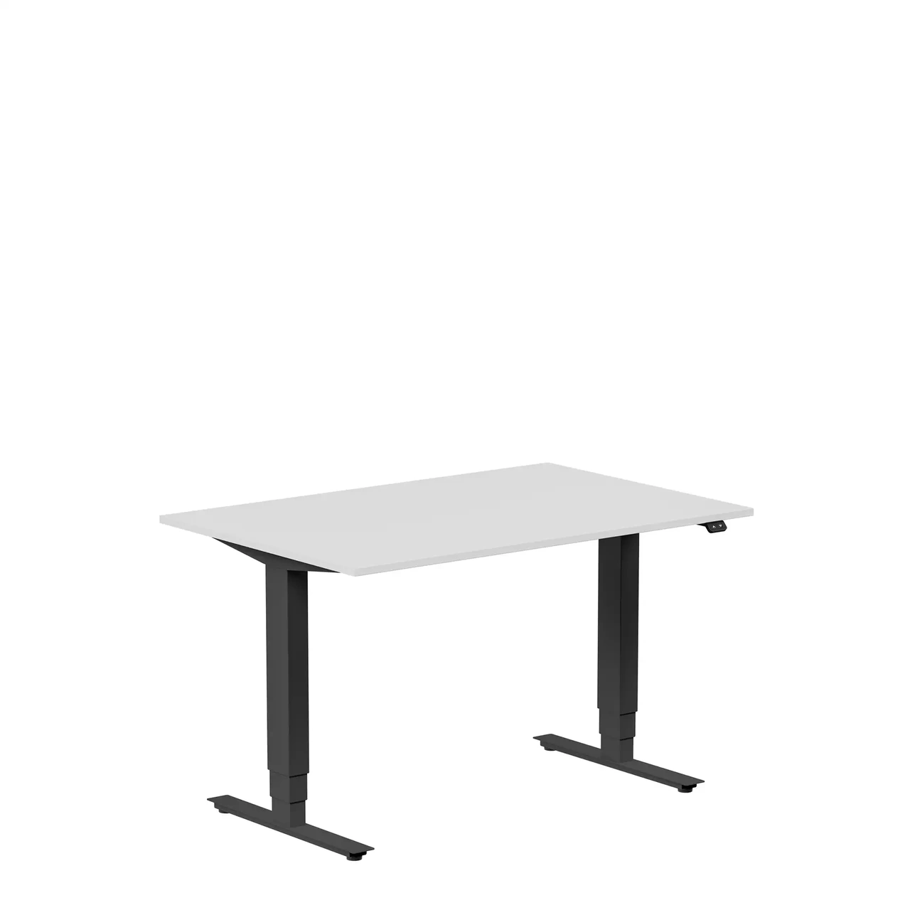 Höj och sänkbart skrivbord, 1200x800mm, ljusgrå/svart